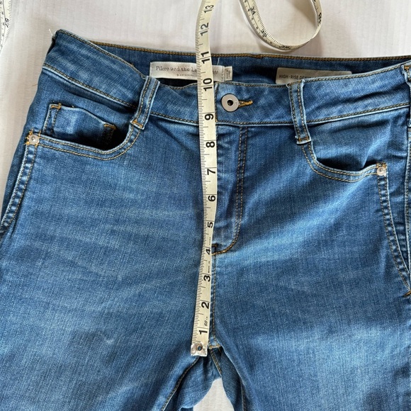 Pilcro and the Letterpress Women's High Rise Denim Leggings Jeans in Blue - Picture 3 of 12